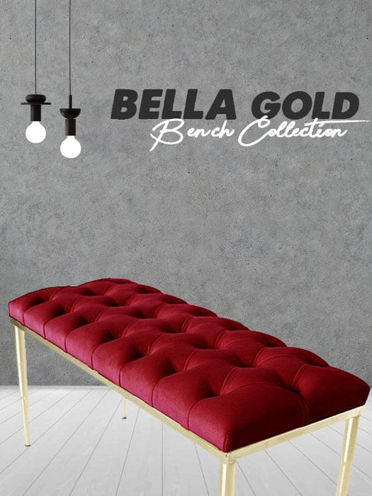 BELLA GOLD PUF - Kapitoneli Model Puf,Bench