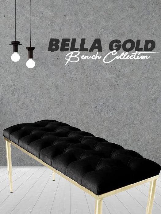 BELLA GOLD PUF - Kapitoneli Model Puf,Bench