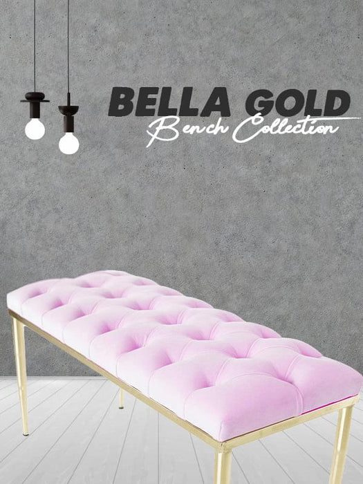 BELLA GOLD PUF - Kapitoneli Model Puf,Bench