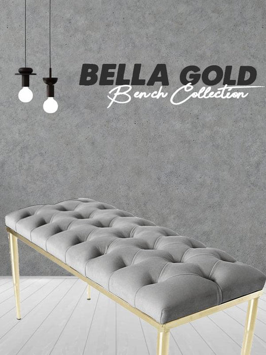 BELLA GOLD PUF - Kapitoneli Model Puf,Bench