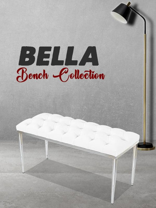 BELLA SILVER PUF, Kapitoneli Model Puf, Bench