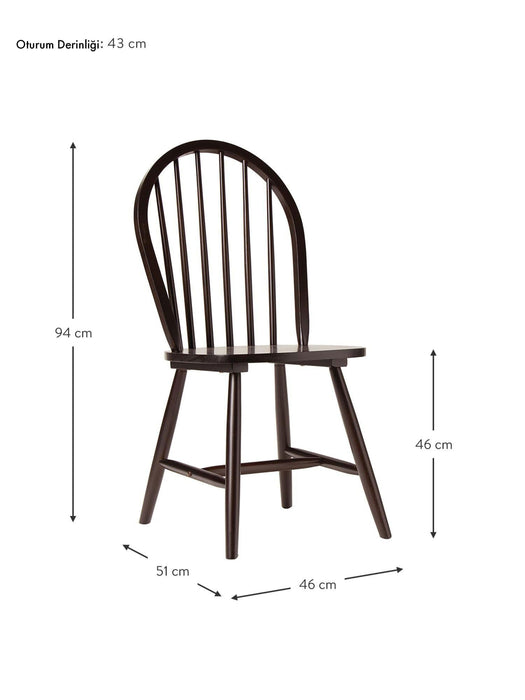 Rustica Classic Ahşap Yemek Sandalyesi