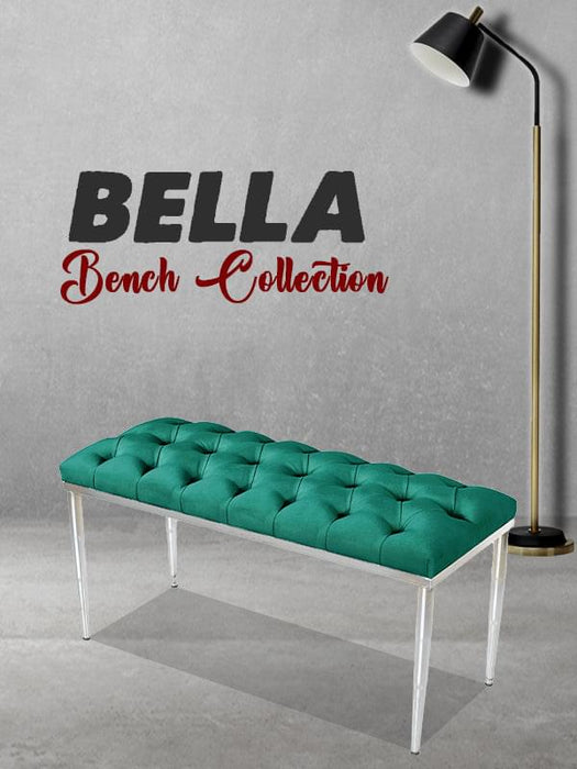 BELLA SILVER PUF, Kapitoneli Model Puf, Bench