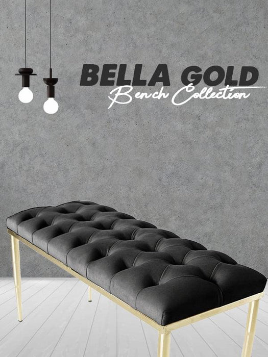 BELLA GOLD PUF - Kapitoneli Model Puf,Bench