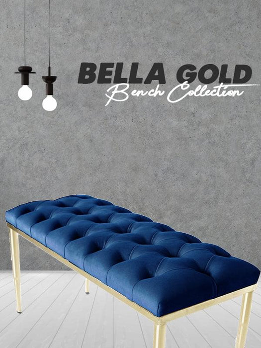 BELLA GOLD PUF - Kapitoneli Model Puf,Bench