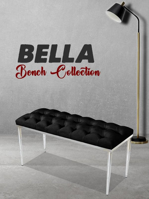 BELLA SILVER PUF, Kapitoneli Model Puf, Bench