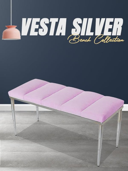 VESTA SILVER PUF - Dilimli Model Puf, Bench