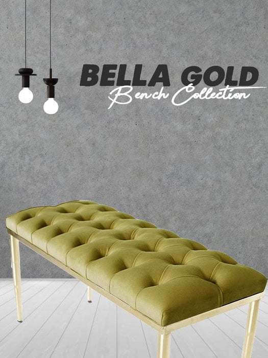 BELLA GOLD PUF - Kapitoneli Model Puf,Bench