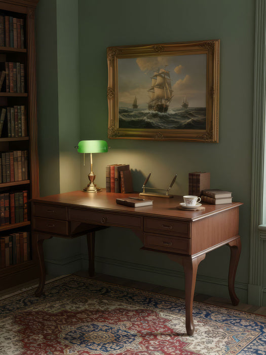 Throne Fransız Still Çekmeceli Ahşap Çalışma Masası 75x160