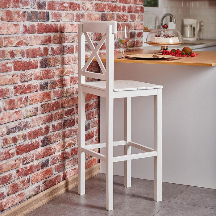 Alaçatı Ahşap Bar Sandalyesi