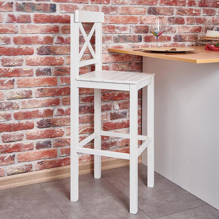 Alaçatı Ahşap Bar Sandalyesi