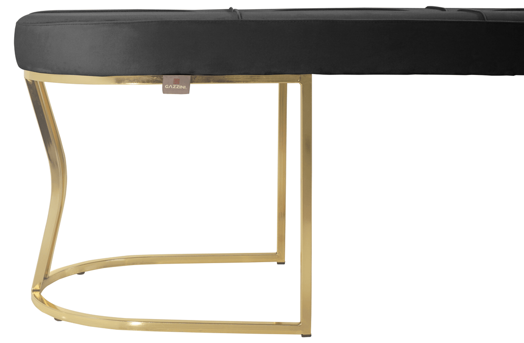 Viego Gold Exclusive Puf - Lüks Metal Gold Ayak, Chester Model Yatak Ucu Bench Puf