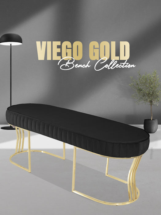 VİEGO GOLD STRİPED PUF -Kapitoneli Chester Model Puf