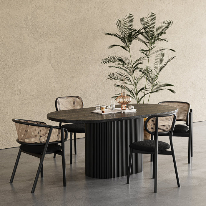 Apolena Oval Ahşap Bohem Yemek Masası 80x160