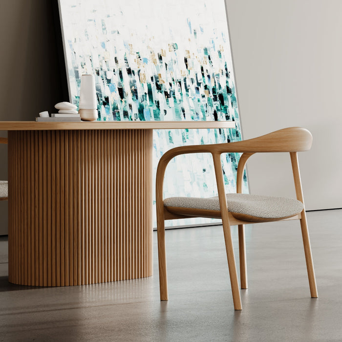 Apolena Oval Ahşap Yemek Masası 80x160