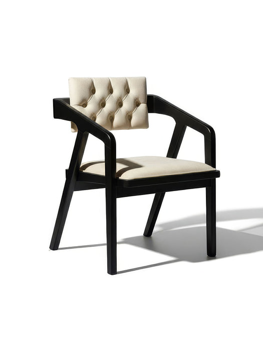 Vargo Kapitone Sırtlı Modern Ahşap Sandalye