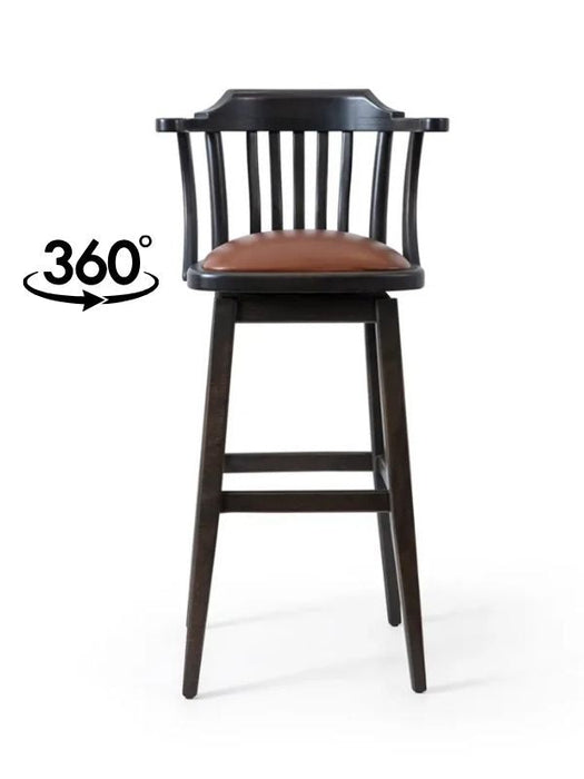 Arven Döner Ahşap Bar Sandalyesi