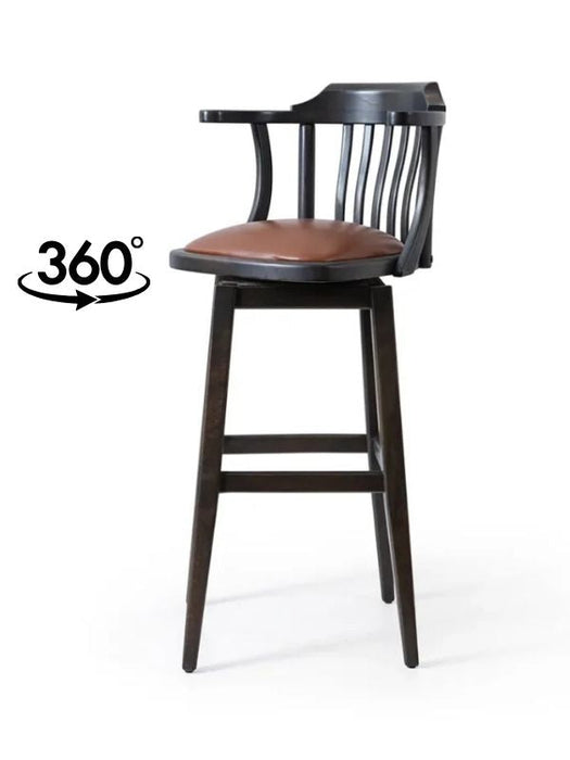 Arven Döner Ahşap Bar Sandalyesi