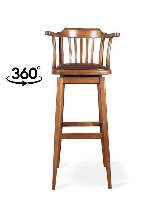 Arven Döner Ahşap Bar Sandalyesi
