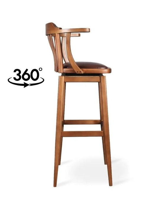 Arven Döner Ahşap Bar Sandalyesi