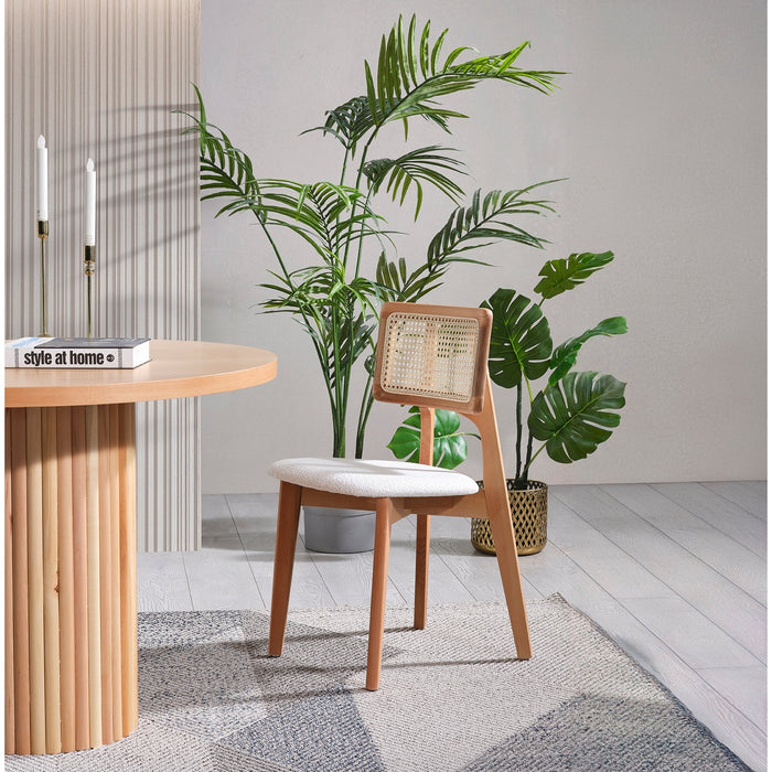 Arya Yuvarlak Ahşap Bohem Masa 110x110