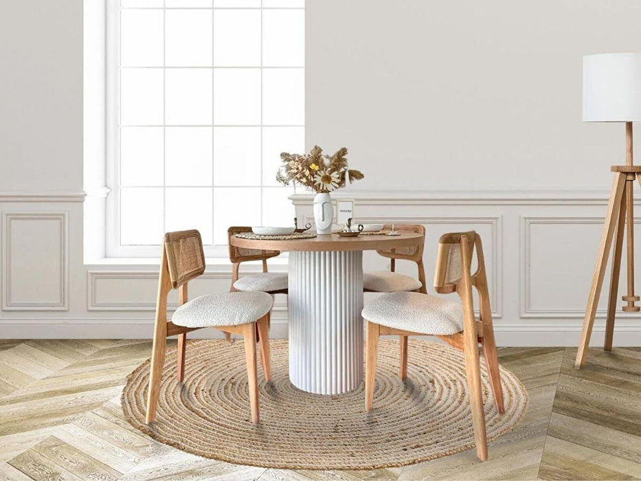 Arya Yuvarlak Ahşap Bohem Masa 120x120