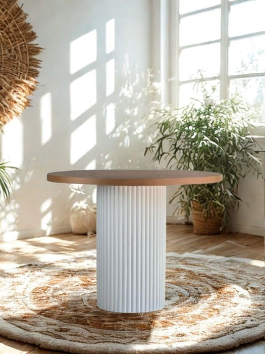 Arya Yuvarlak Ahşap Bohem Masa 130x130