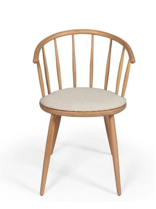 Bamboo Natural Ahşap Mutfak Sandalyesi