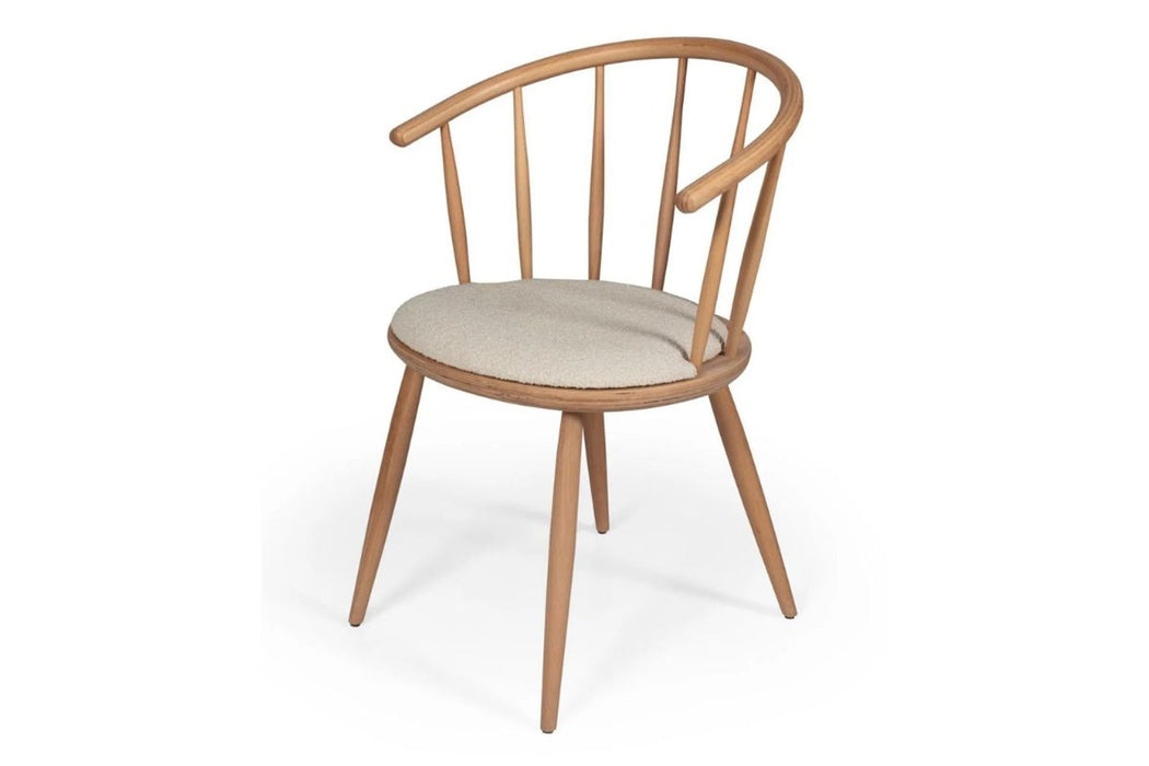 Bamboo Natural Ahşap Mutfak Sandalyesi