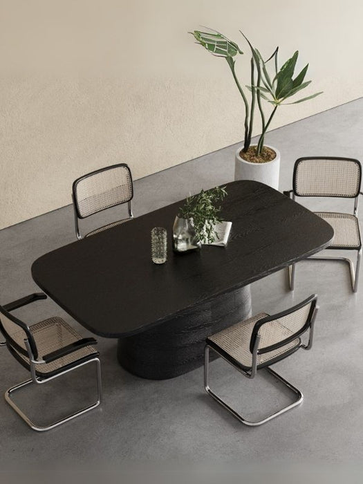 Barocco İtalyan Still Oval Ahşap Yemek Masası 100x180