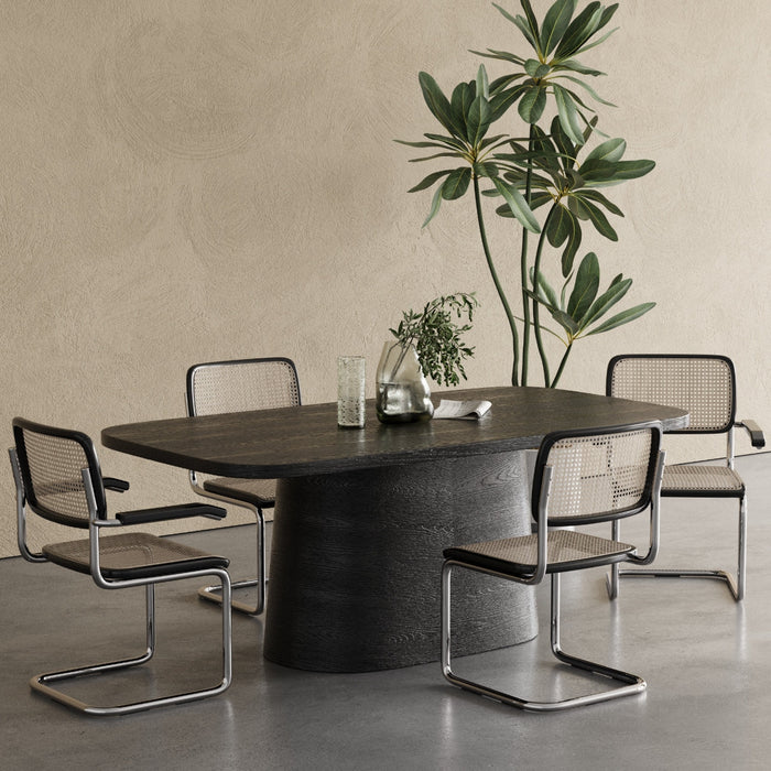 Barocco İtalyan Still Oval Ahşap Yemek Masası 100x180