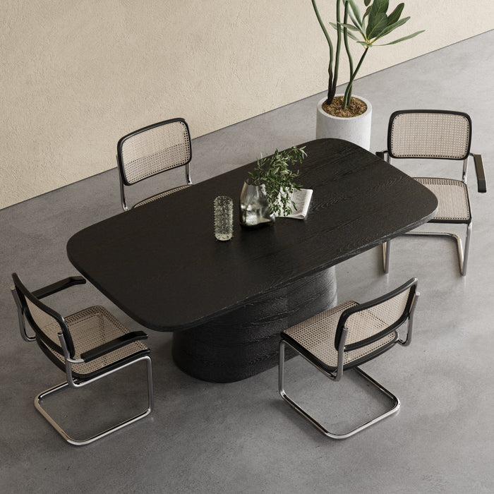 Barocco İtalyan Still Oval Ahşap Yemek Masası 100x180