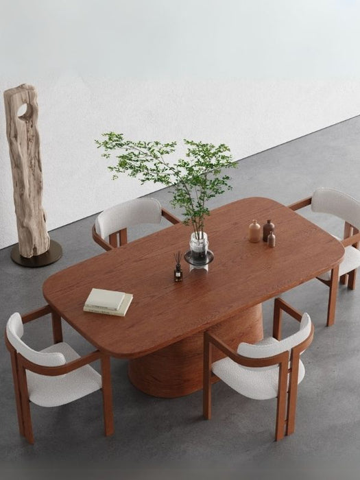 Barocco İtalyan Still Oval Ahşap Yemek Masası 100x180