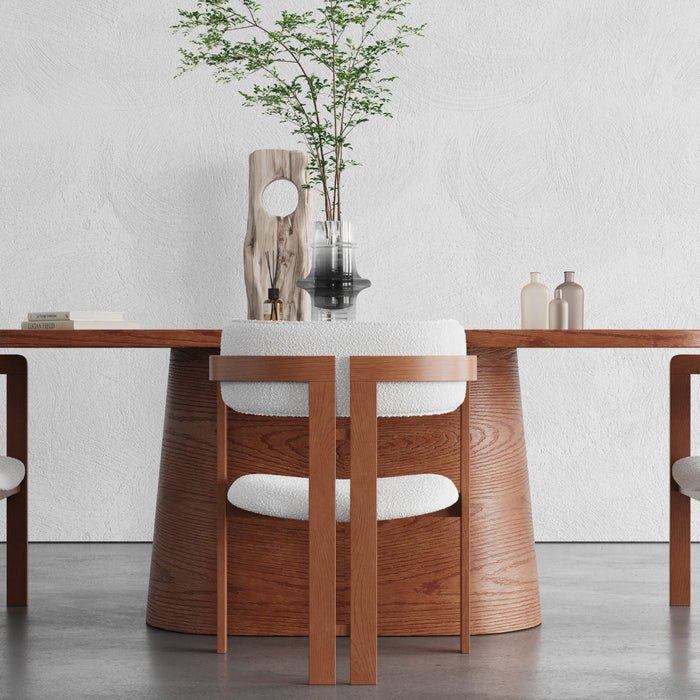 Barocco İtalyan Still Oval Ahşap Yemek Masası 100x180