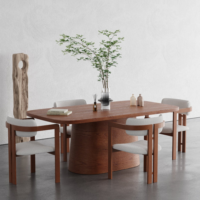 Barocco İtalyan Still Oval Ahşap Yemek Masası 100x180