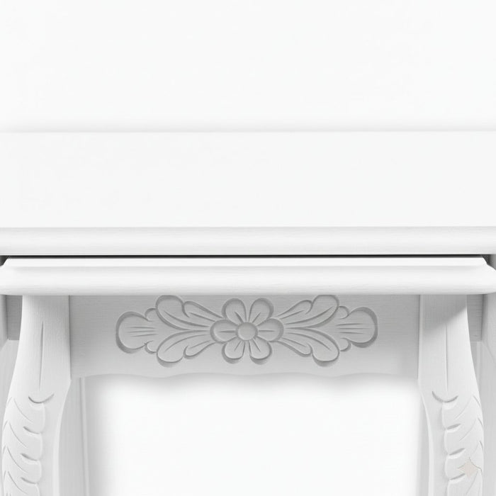 Barok Lükens Oymalı 4'lü Ahşap Zigon Sehpa