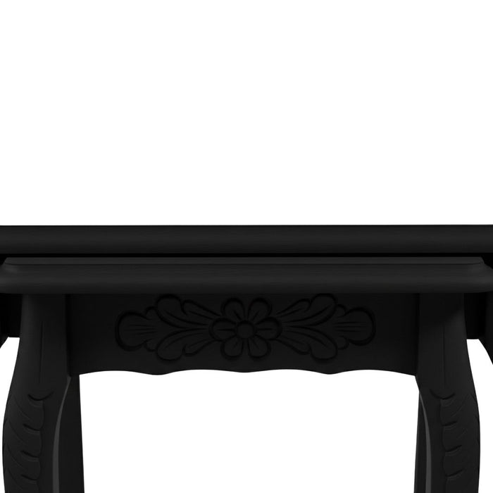 Barok Lükens Oymalı 4'lü Ahşap Zigon Sehpa