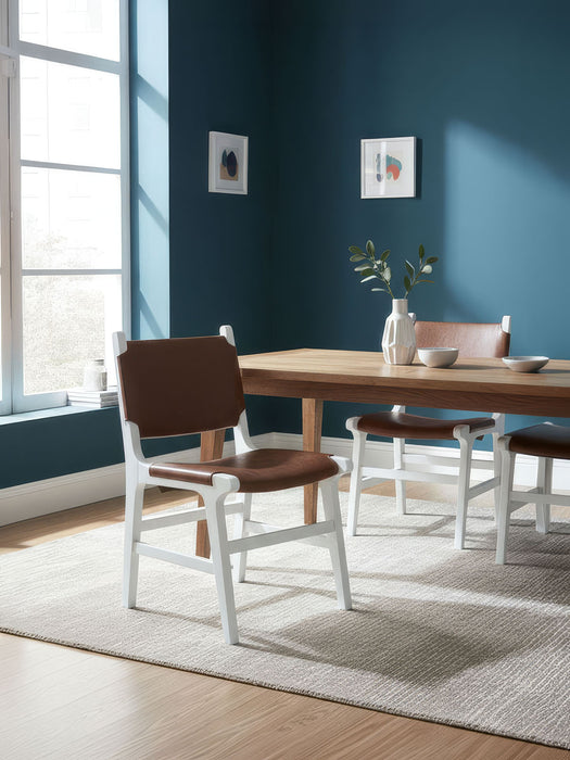 Barton Deri Döşemeli Ahşap Sandalye