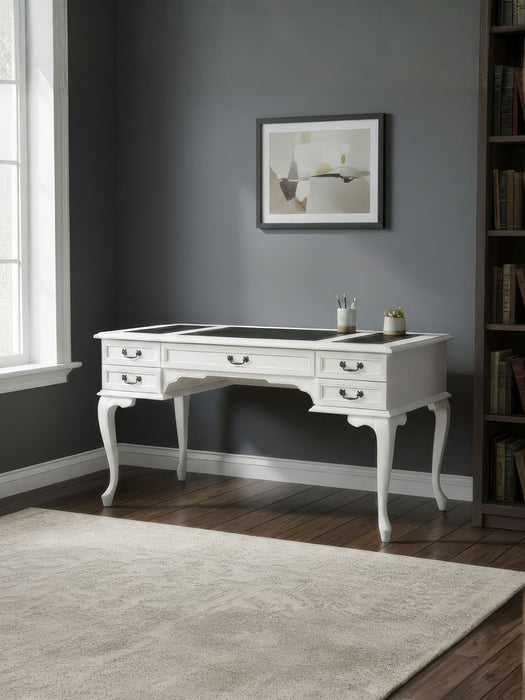 Realm Fransız Retro Deri Ahşap Çalışma Masası 75x160