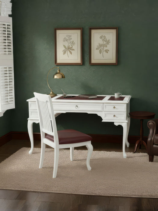 Realm Fransız Retro Deri Ahşap Çalışma Masası 75x160