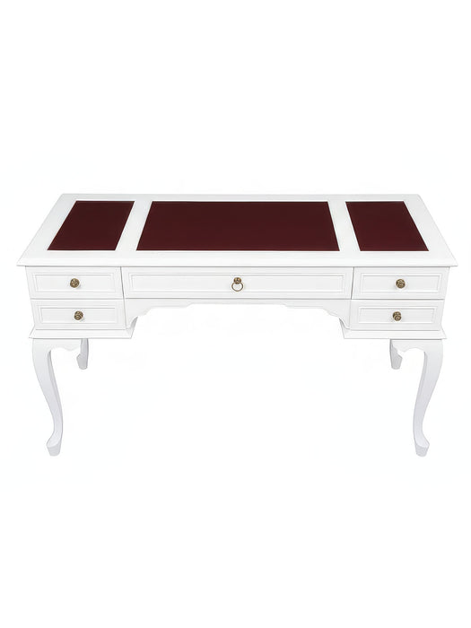 Realm Fransız Retro Deri Ahşap Çalışma Masası 75x160