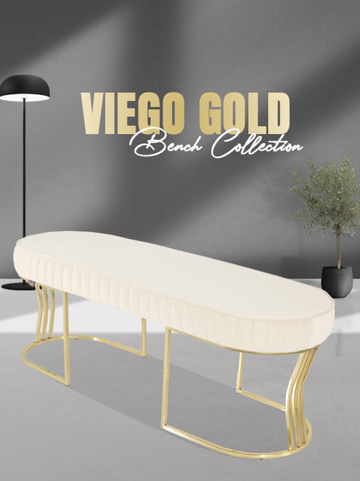 VİEGO GOLD STRİPED PUF -Kapitoneli Chester Model Puf