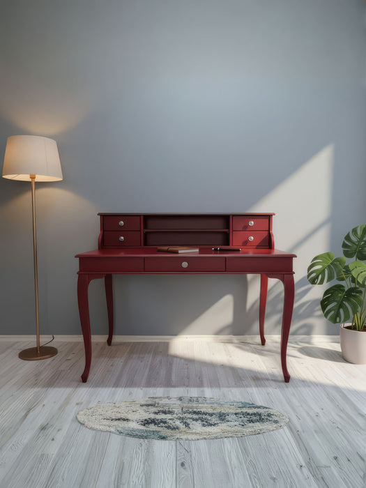 Crown Fransız Still Raflı Ahşap Çalışma Masası 80x125