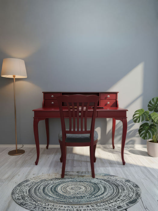 Crown Fransız Still Raflı Ahşap Çalışma Masası 80x125