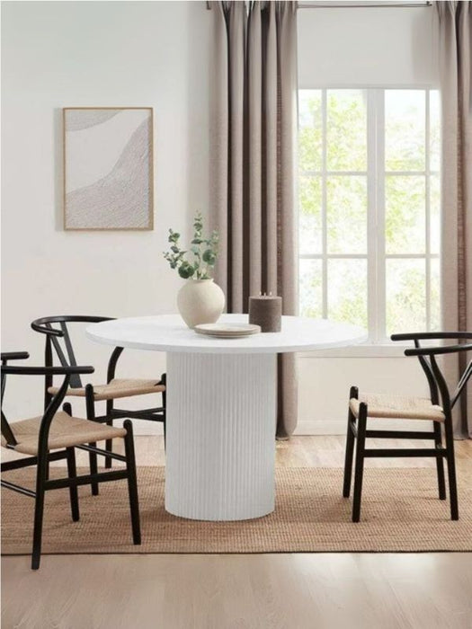 Breeze Yuvarlak Ahşap Bohem Masa 120x120