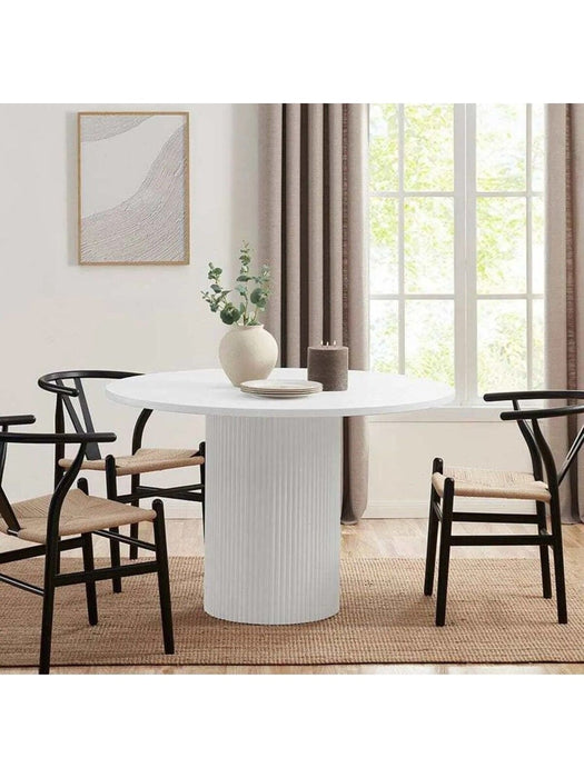 Breeze Yuvarlak Ahşap Bohem Masa 120x120