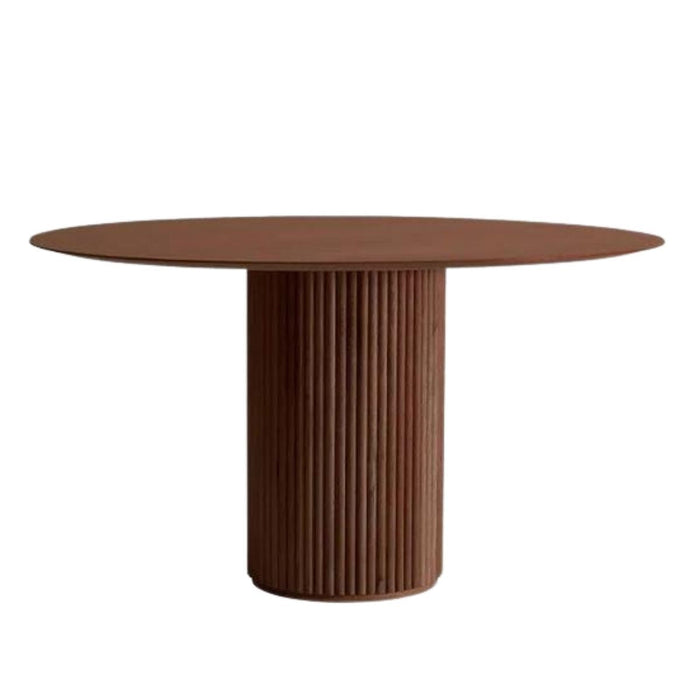 Breeze Yuvarlak Ahşap Bohem Masa 120x120