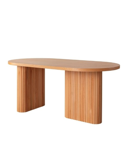 Calista Oval Ahşap Bohem Yemek Masası 90x180