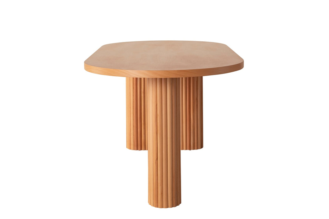 Calista Oval Ahşap Bohem Yemek Masası 90x180