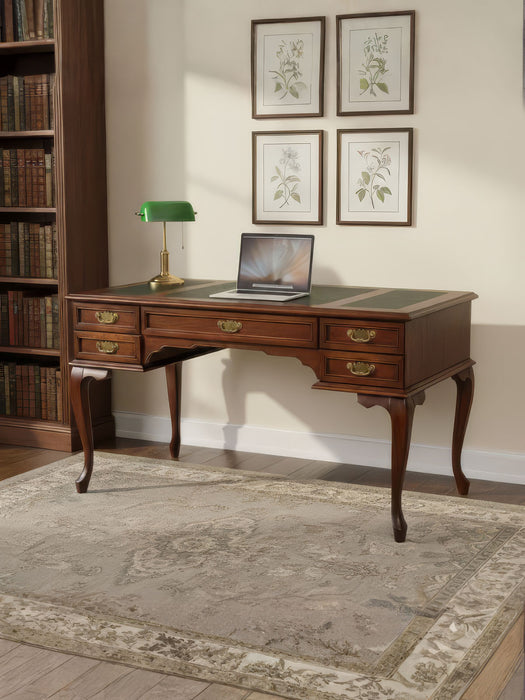 Realm Fransız Retro Deri Ahşap Çalışma Masası 75x160